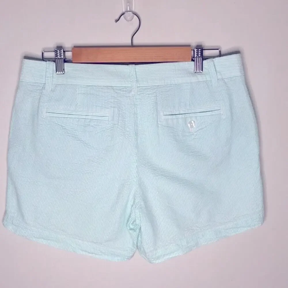 J. Crew White & Turquoise Striped Shorts size 10